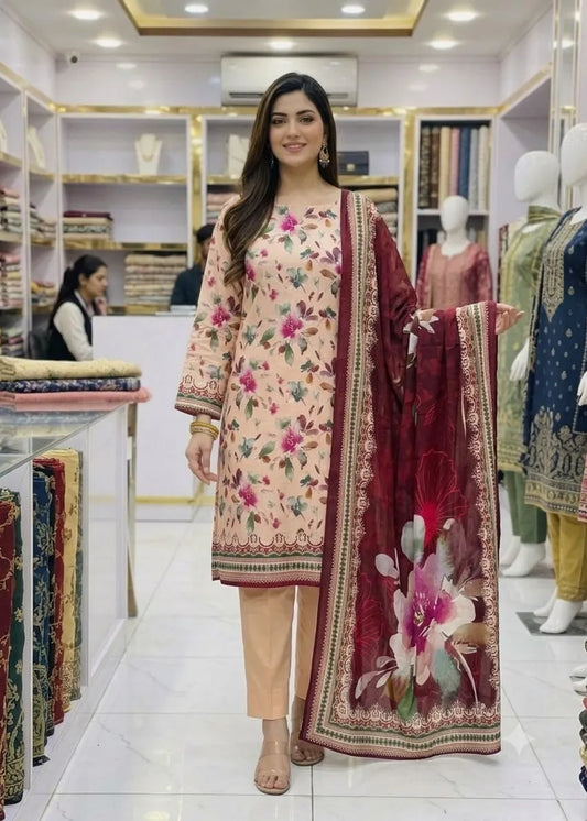 BIN SAEED PREMIUM LAWN 3 PCS D-10