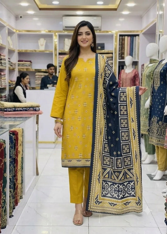 BIN SAEED PREMIUM LAWN 3 PCS D-07