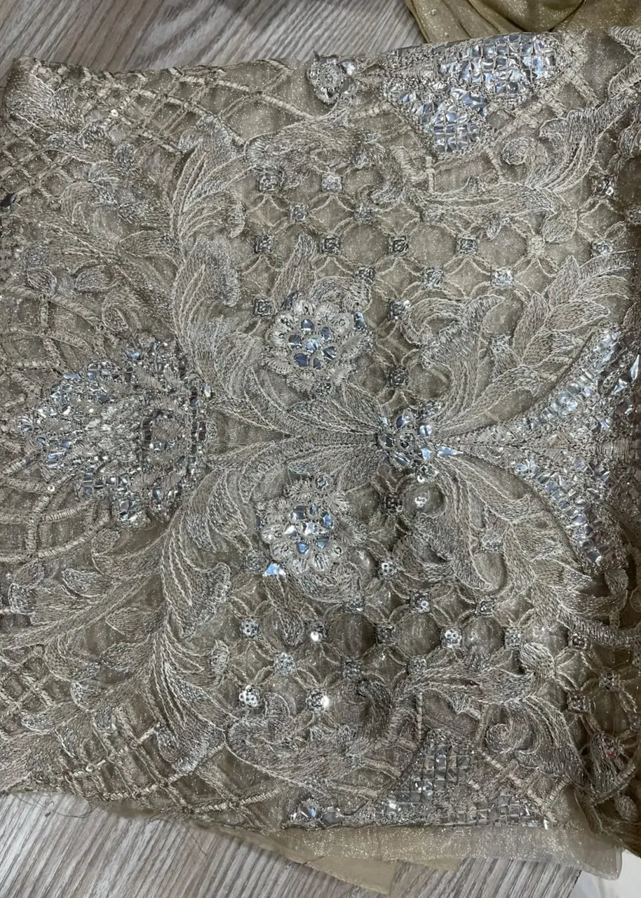 Maria B Embroidered Net Saree MB19WE