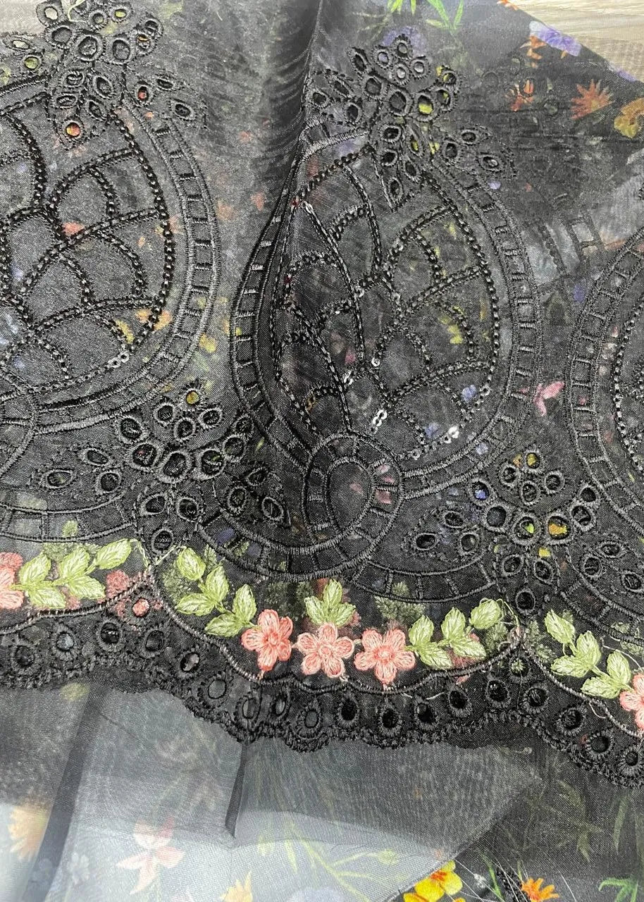 Maria b Silk Suit M prints 7B