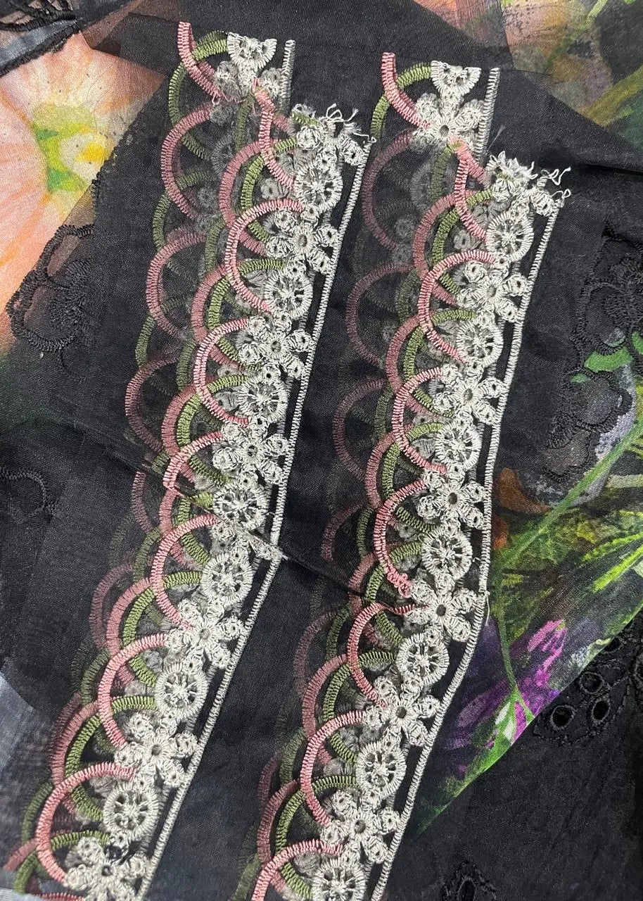 Maria b Silk Suit M prints 7B
