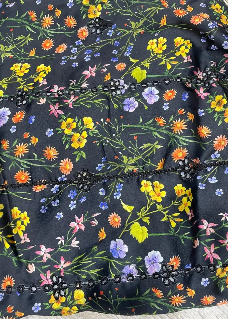 Maria b Silk Suit M prints 7B