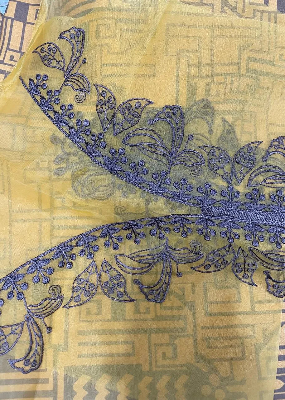 MARIA B SILK SUIT M PRINTS CAMBRIC