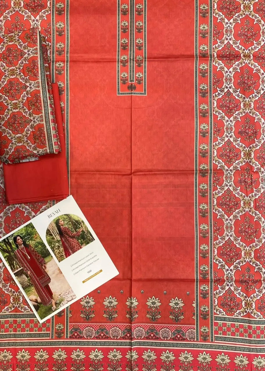 REYAH BY MOTIFZ PREMIUM PRINTED LAWN 3PC D-01