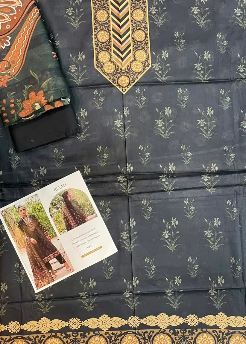 REYAH BY MOTIFZ PREMIUM PRINTED LAWN 3PC D-06