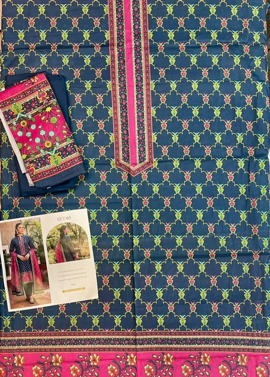 REYAH BY MOTIFZ PREMIUM PRINTED LAWN 3PC D-05