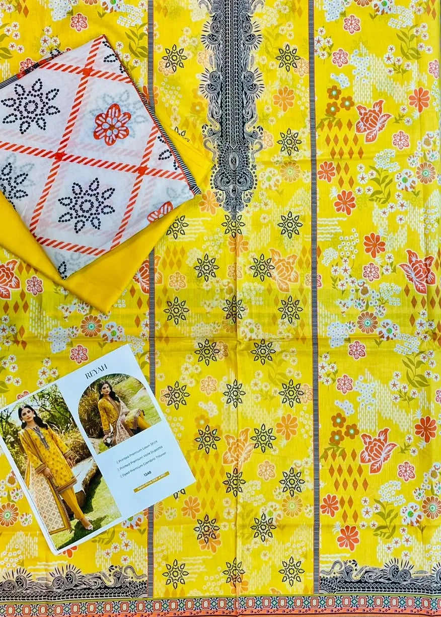 REYAH BY MOTIFZ PREMIUM PRINTED LAWN 3PC D-04