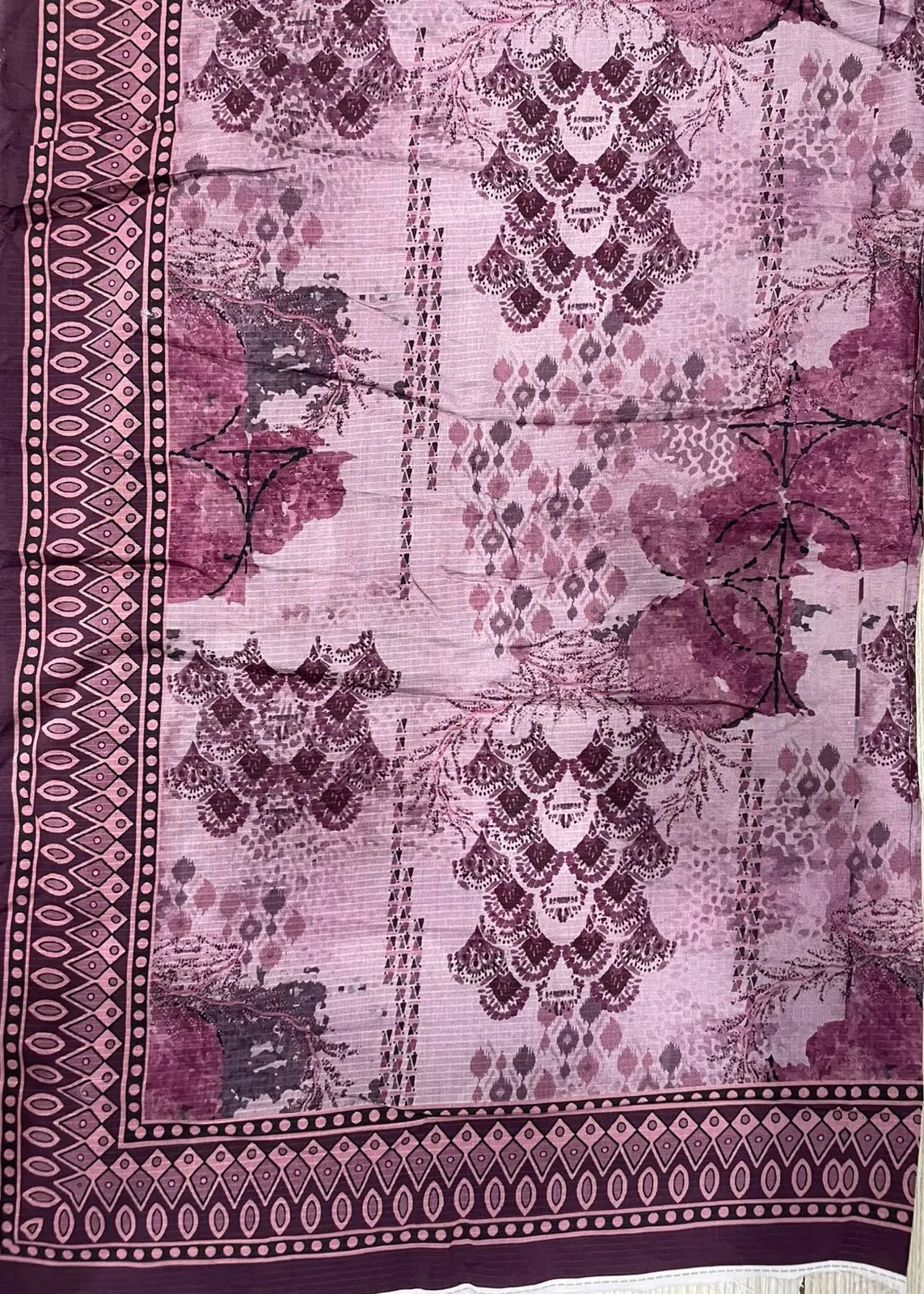 VISCOSE LINEN DIGITAL PRINTED SUIT 3 PIECE UNSTITCHED D-2