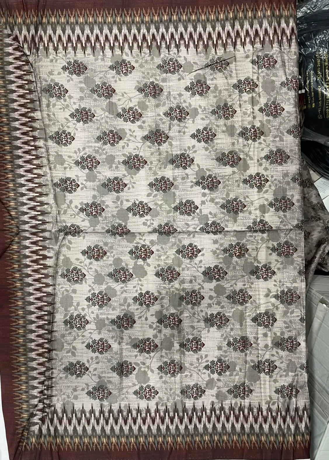 VISCOSE LINEN DIGITAL PRINTED SUIT 3 PIECE UNSTITCHED D-6