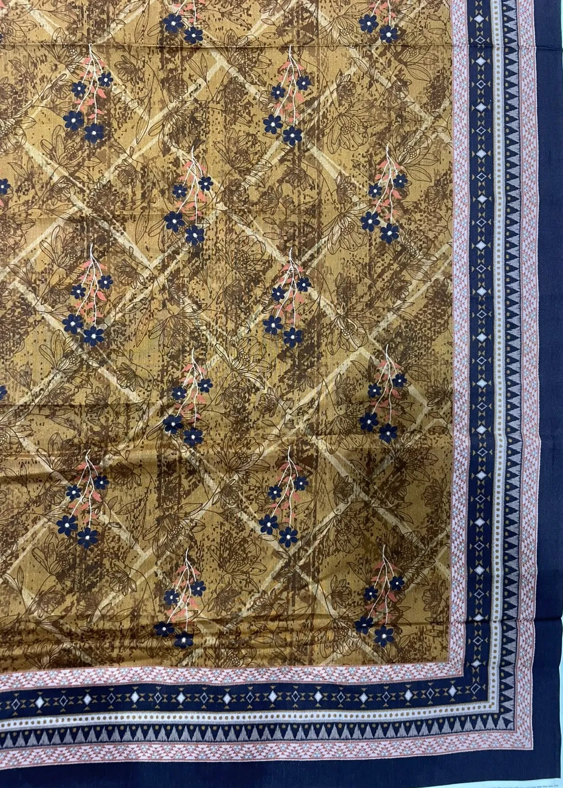 VISCOSE LINEN DIGITAL PRINTED SUIT 3 PIECE UNSTITCHED D-9