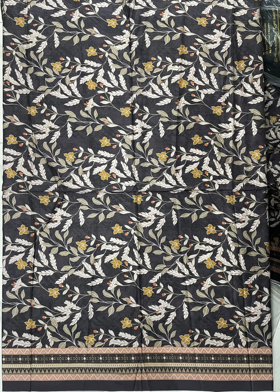 VISCOSE LINEN DIGITAL PRINTED SUIT 3 PIECE UNSTITCHED D-9
