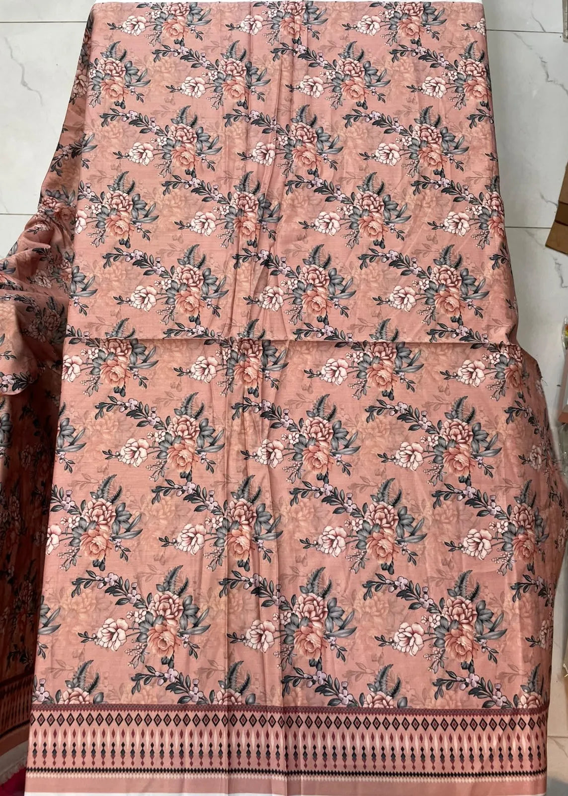 VISCOSE LINEN DIGITAL PRINTED SUIT 3 PIECE UNSTITCHED D-11