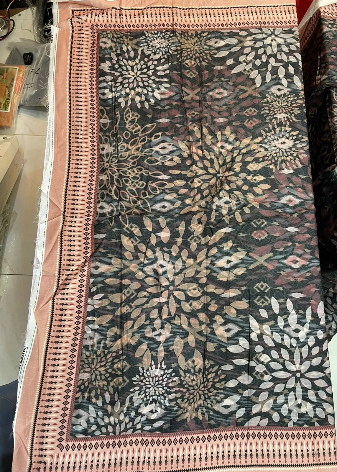 VISCOSE LINEN DIGITAL PRINTED SUIT 3 PIECE UNSTITCHED D-11