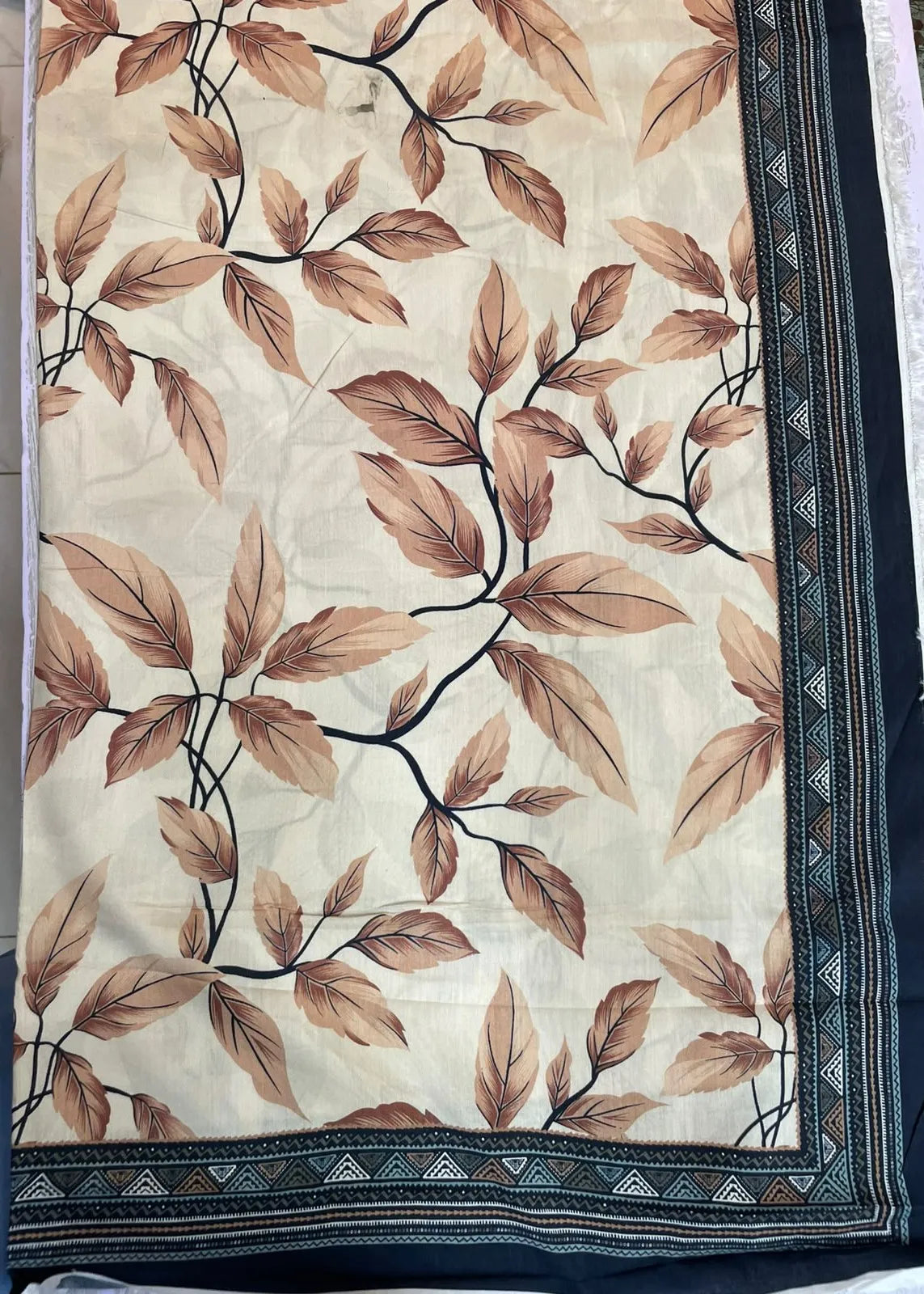 VISCOSE LINEN DIGITAL PRINTED SUIT 3 PIECE UNSTITCHED D-12