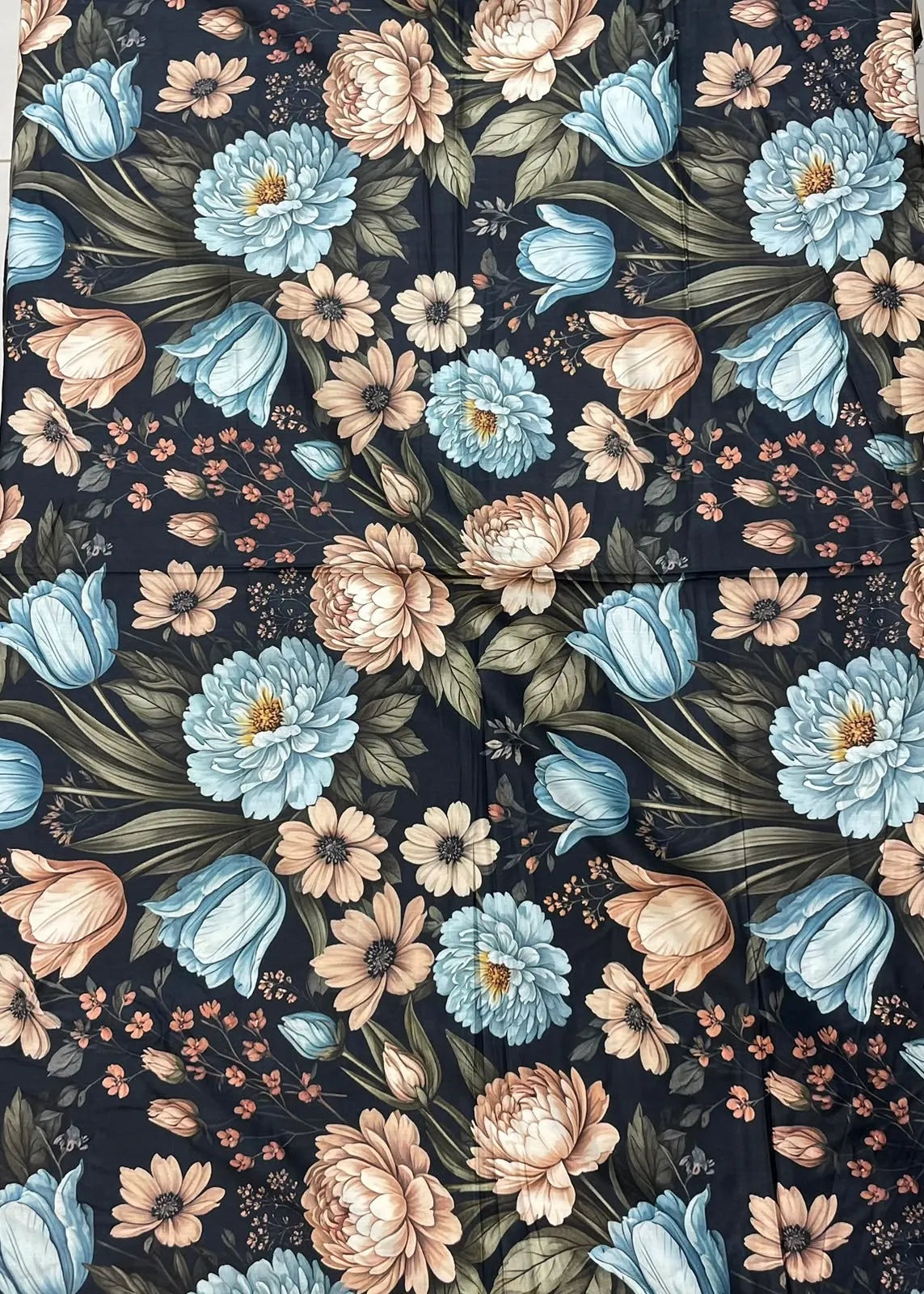 VISCOSE LINEN DIGITAL PRINTED SUIT 3 PIECE UNSTITCHED D-12