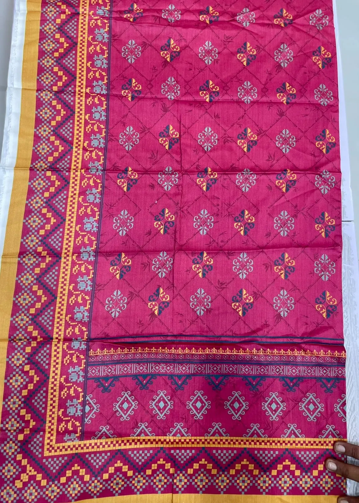 VISCOSE LINEN DIGITAL PRINTED SUIT 3 PIECE UNSTITCHED D-15