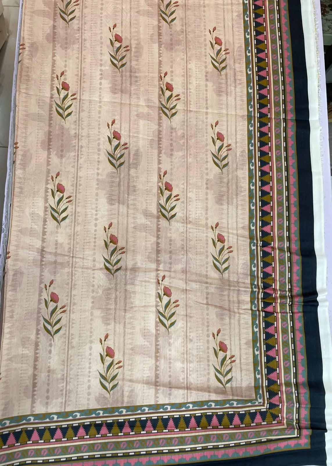 VISCOSE LINEN DIGITAL PRINTED SUIT 3 PIECE UNSTITCHED D-16