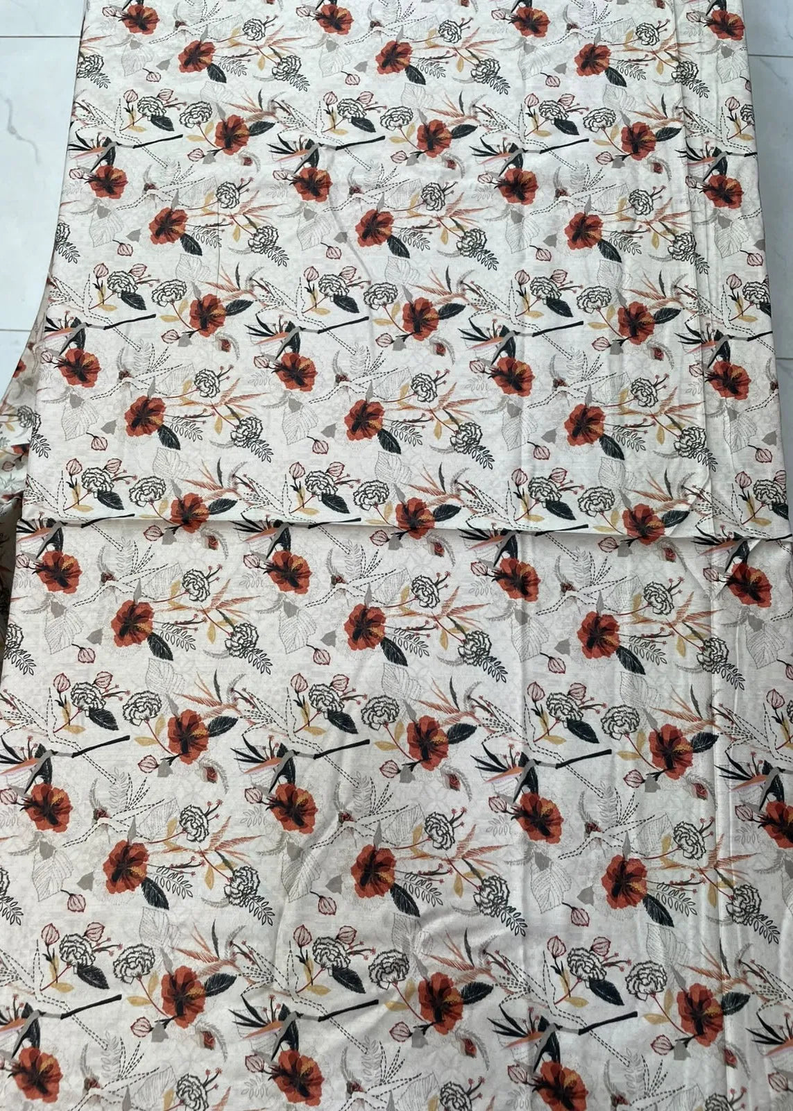 VISCOSE LINEN DIGITAL PRINTED SUIT 3 PIECE UNSTITCHED D-19