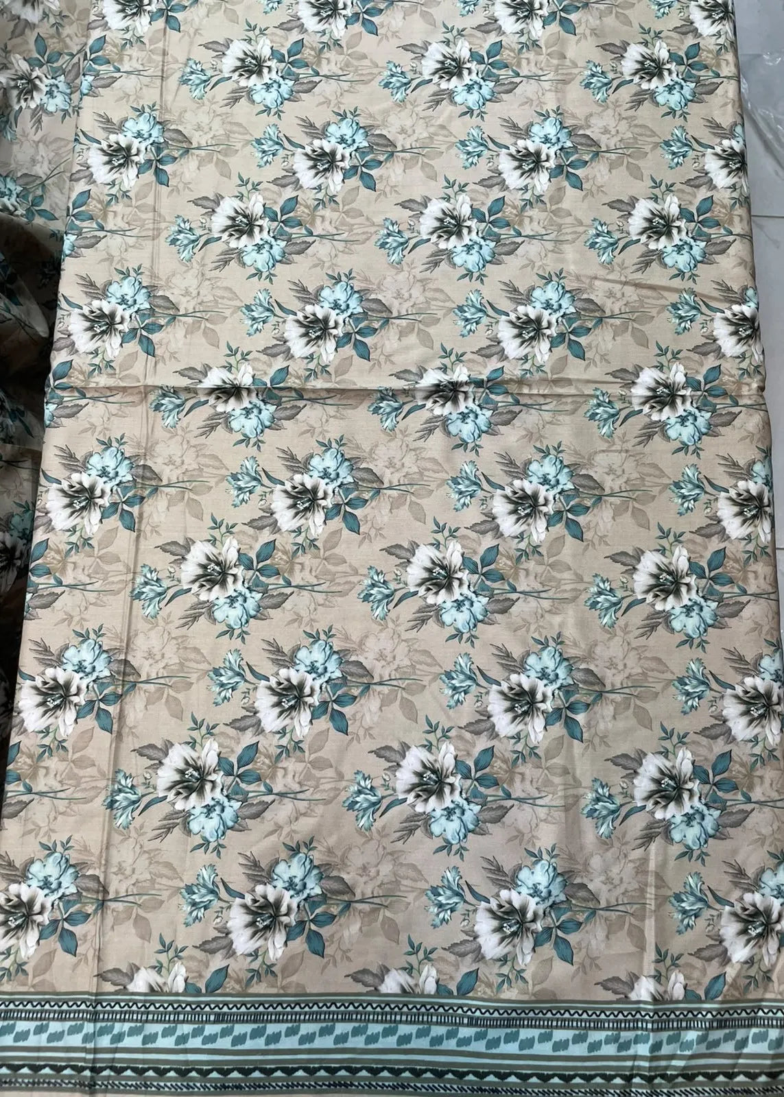 VISCOSE LINEN DIGITAL PRINTED SUIT 3 PIECE UNSTITCHED D-21