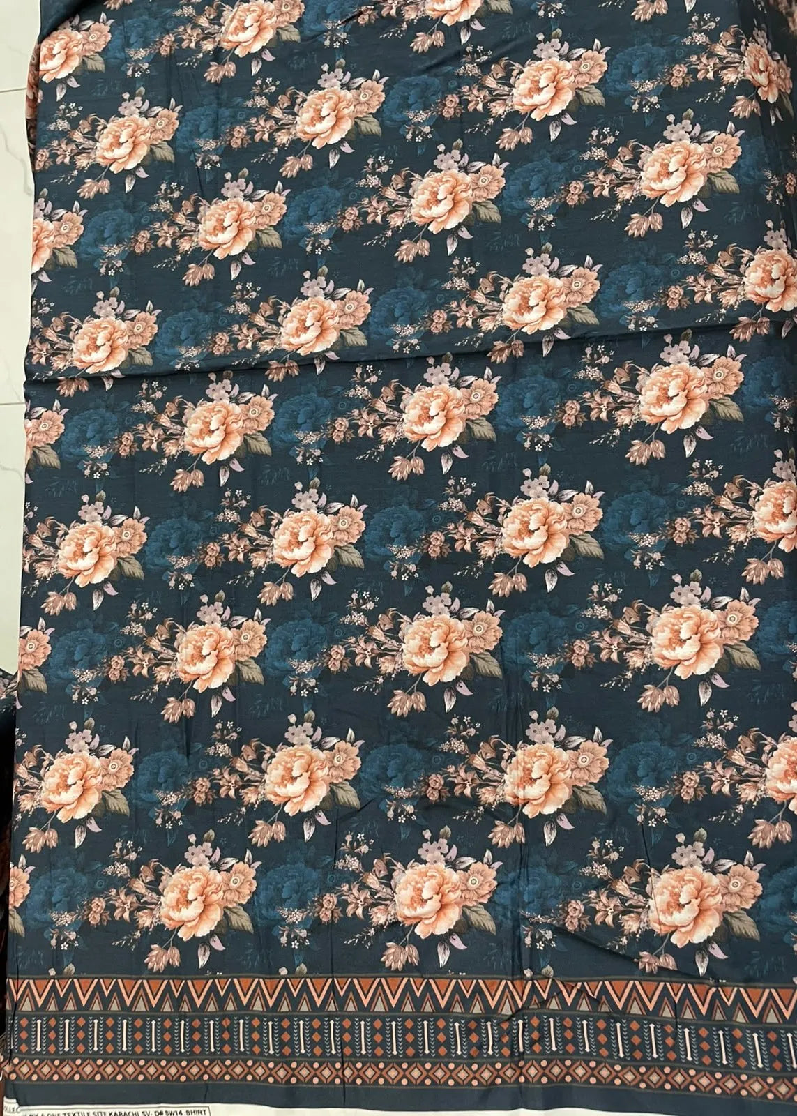 VISCOSE LINEN DIGITAL PRINTED SUIT 3 PIECE UNSTITCHED D-25
