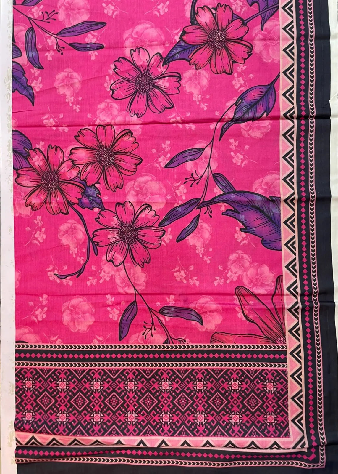 VISCOSE LINEN DIGITAL PRINTED SUIT 3 PIECE UNSTITCHED D-26