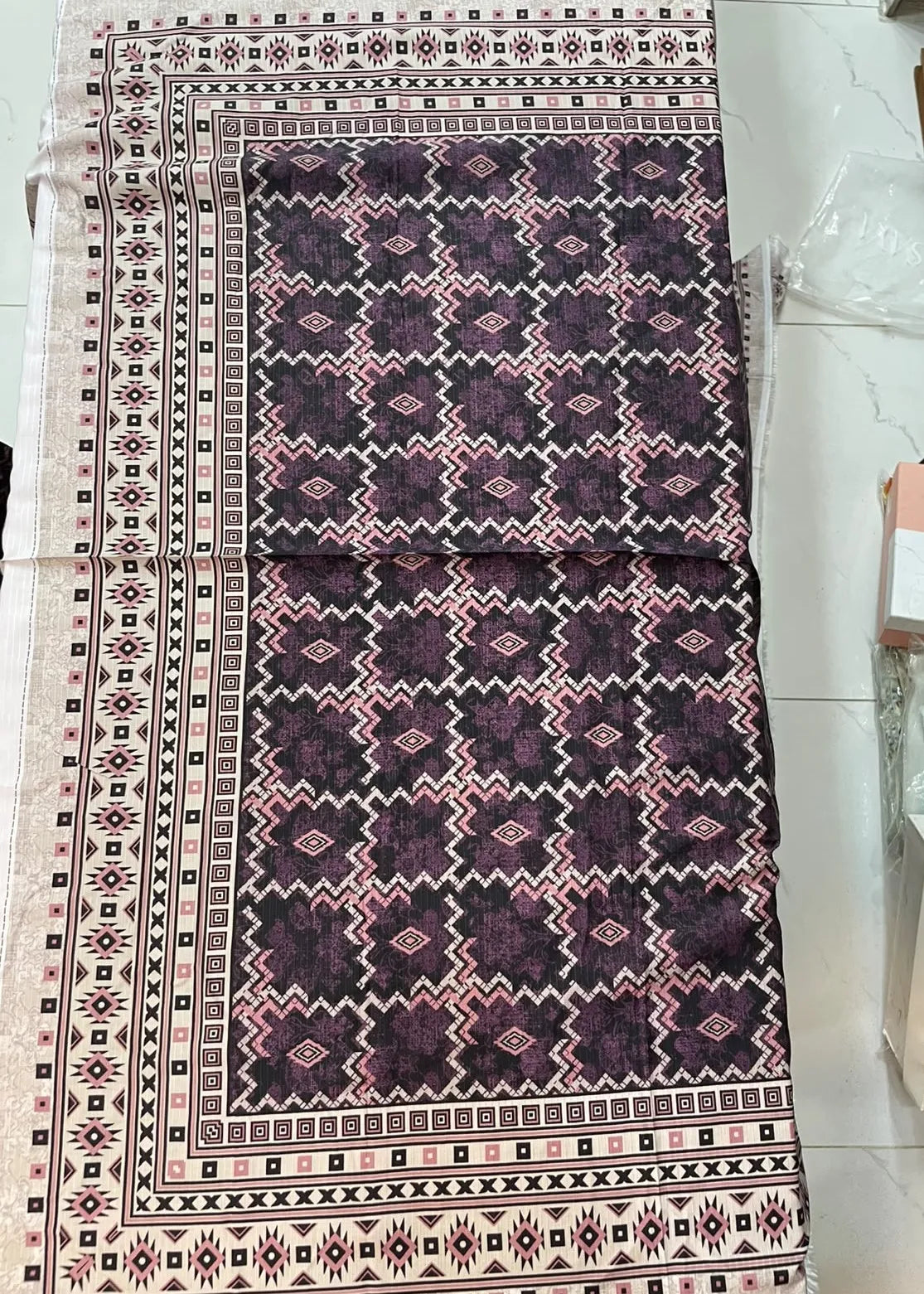 VISCOSE LINEN DIGITAL PRINTED SUIT 3 PIECE UNSTITCHED D-28