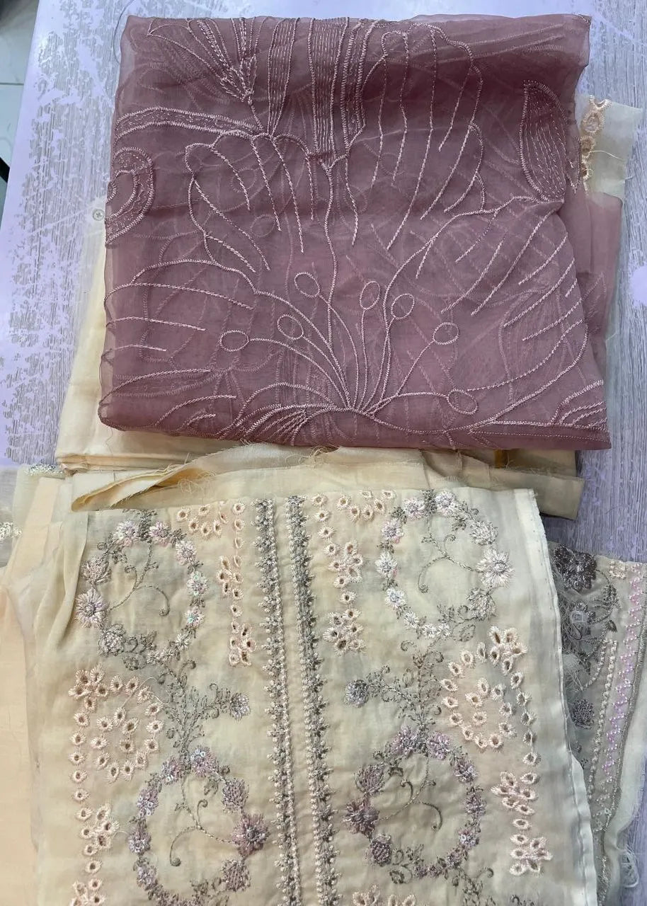 MADEMOISELLE BY NUREH EMBROIDERED SWISS VOIL SUIT UNSTITCHED 3 PIECE | ✅ 100% ORIGINAL