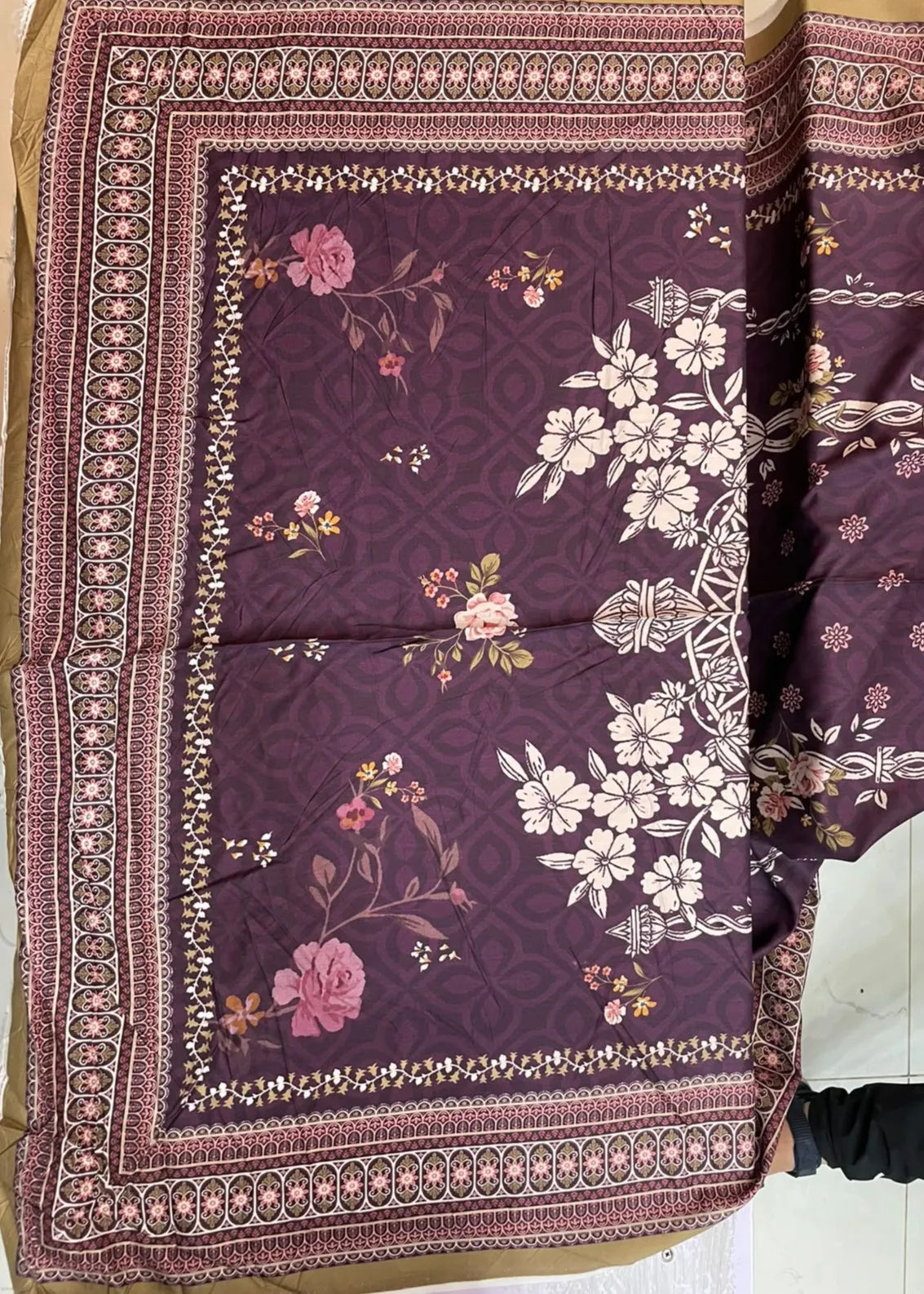 VISCOSE LINEN DIGITAL PRINTED SUIT 3 PIECE UNSTITCHED D-31