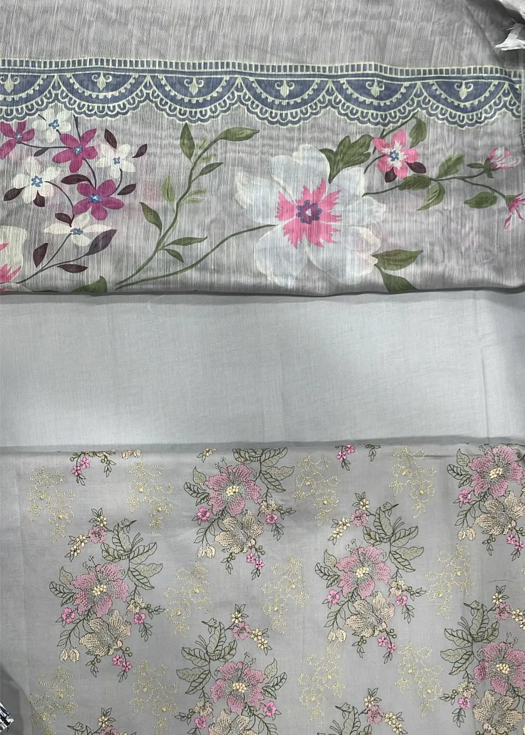 BAREEZE CHIKANKARI LAWN EMBROIDERED 3PC D-2 | ✅ 100% Original