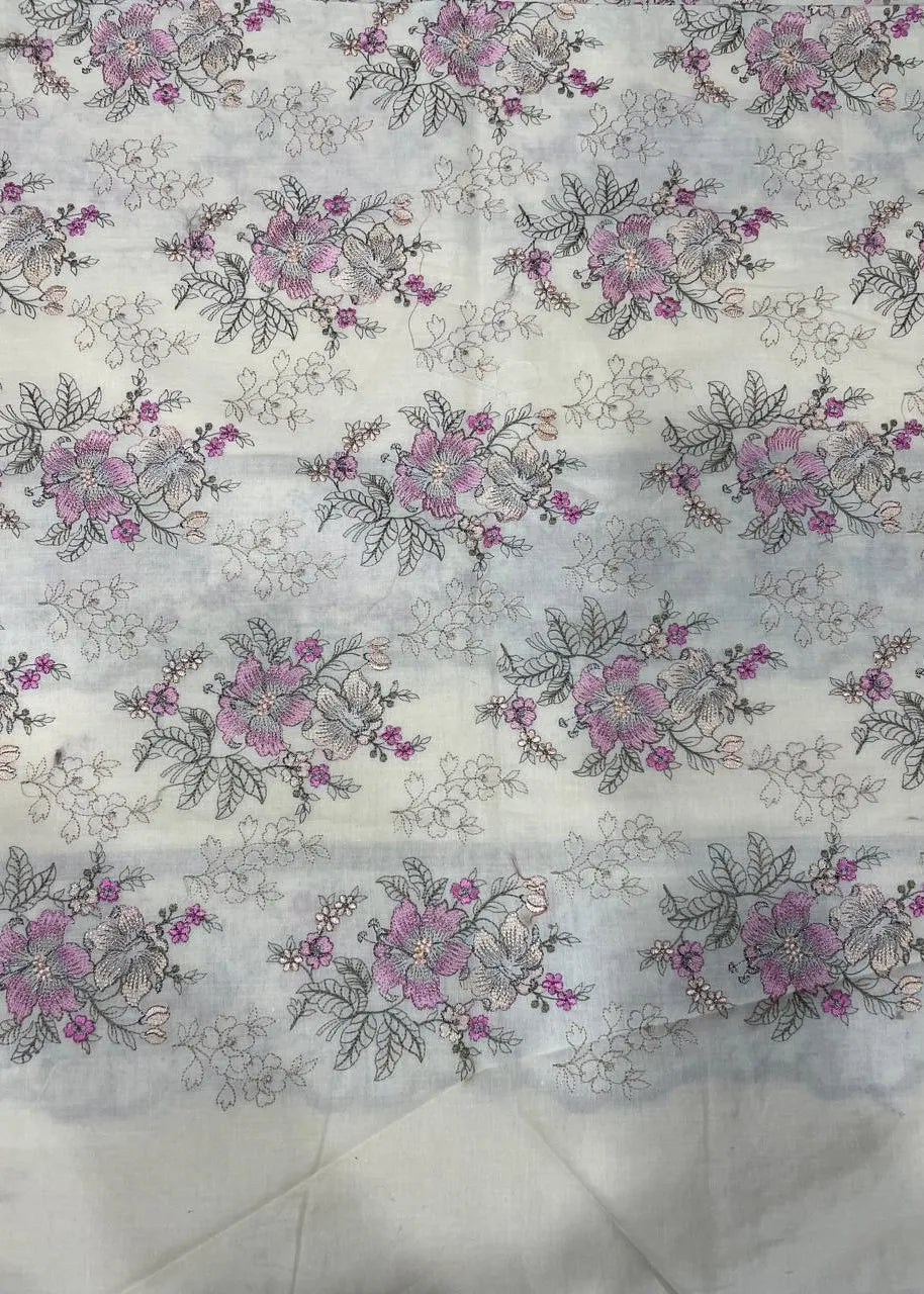 BAREEZE CHIKANKARI LAWN EMBROIDERED 3PC D-5 | ✅ 100% Original