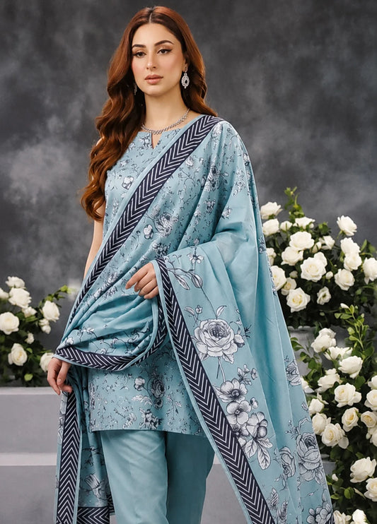 SALINA DOBBY BY REGALIA TEXTILES UNSTITCHED PRINTED LAWN 3 PIECE SUIT D-10