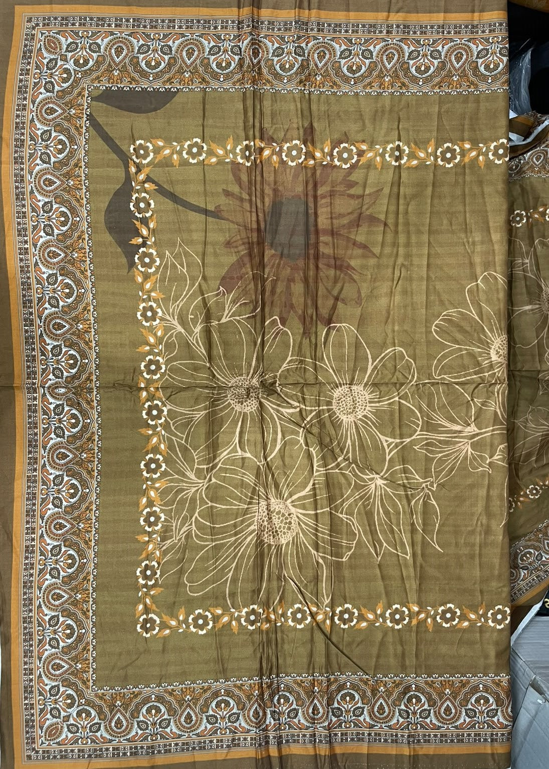VISCOSE LINEN DIGITAL PRINTED SUIT 3 PIECE UNSTITCHED D-5