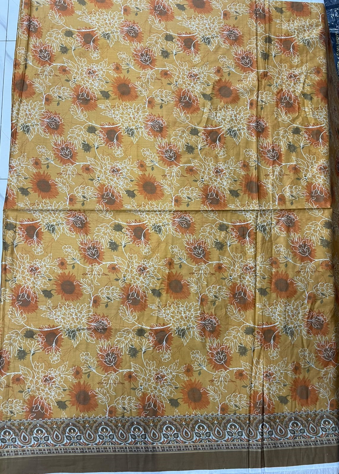 VISCOSE LINEN DIGITAL PRINTED SUIT 3 PIECE UNSTITCHED D-5