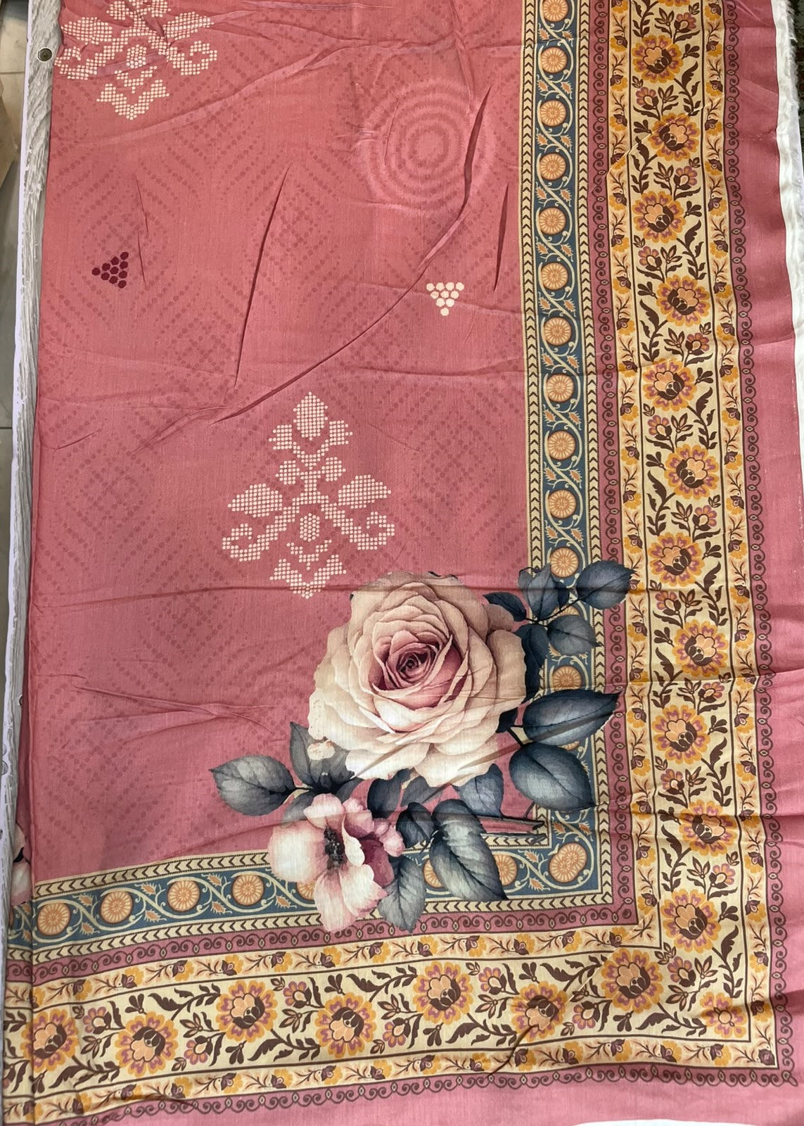 VISCOSE LINEN DIGITAL PRINTED SUIT 3 PIECE UNSTITCHED D-16