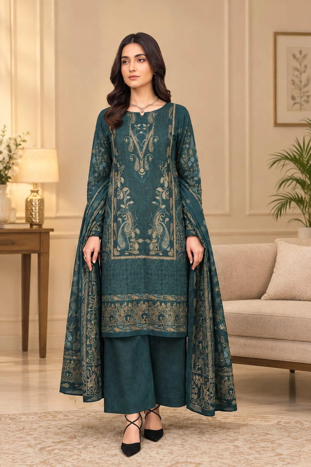 Persian Jaquard wool 3pc D-001