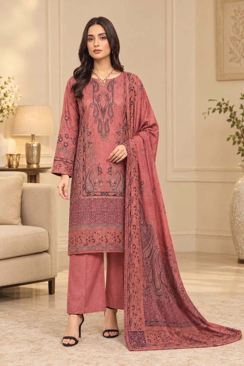 Persian Jaquard wool 3pc D-002