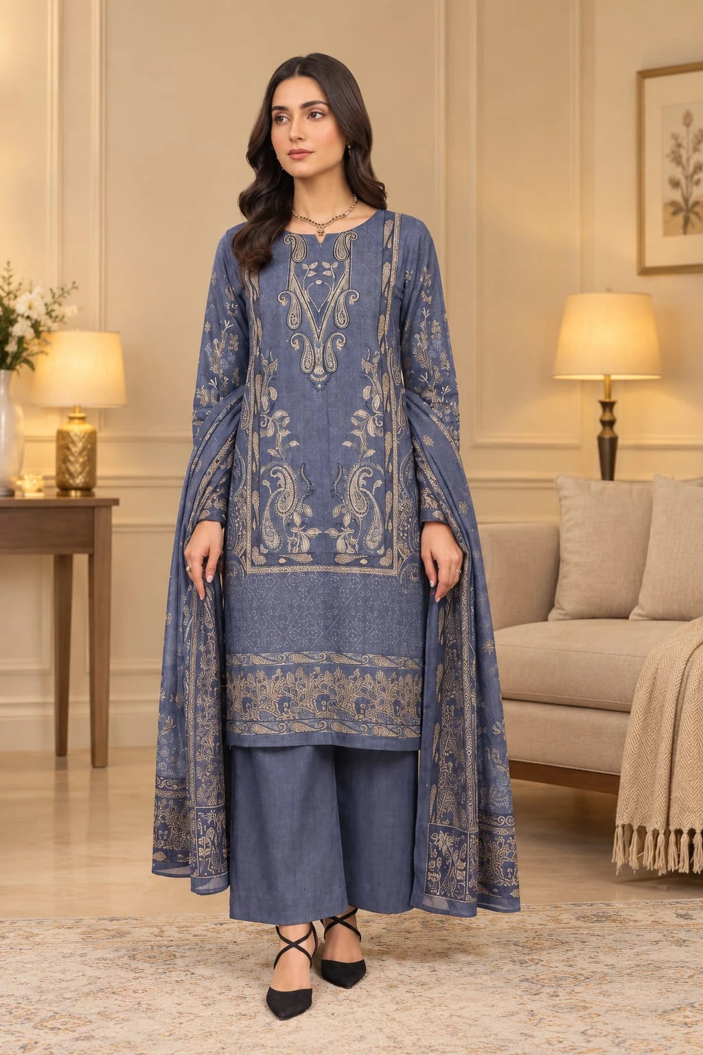 Persian Jaquard wool 3pc D-003