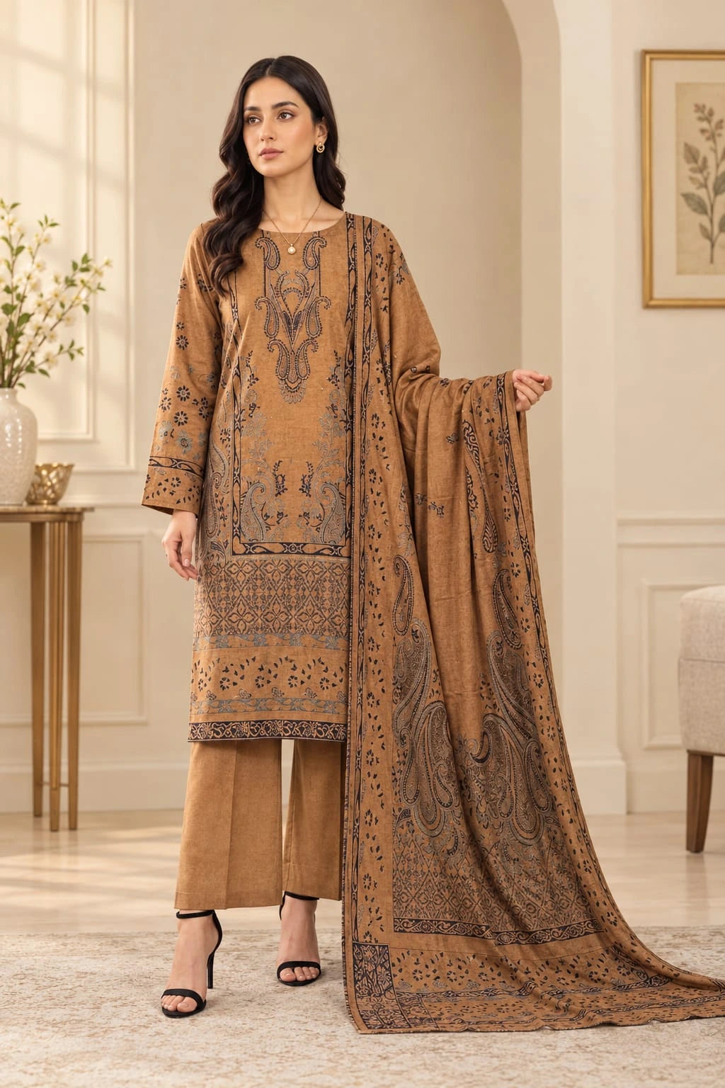 Persian Jaquard wool 3pc D-004