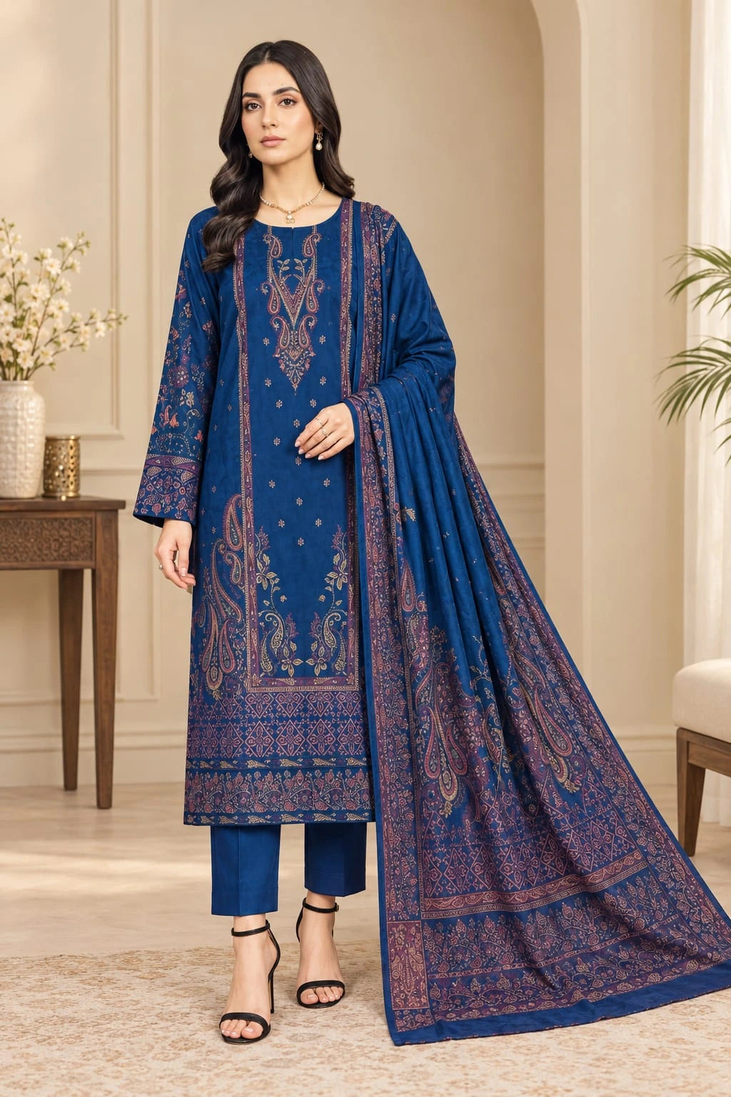 Persian Jaquard wool 3pc D-005