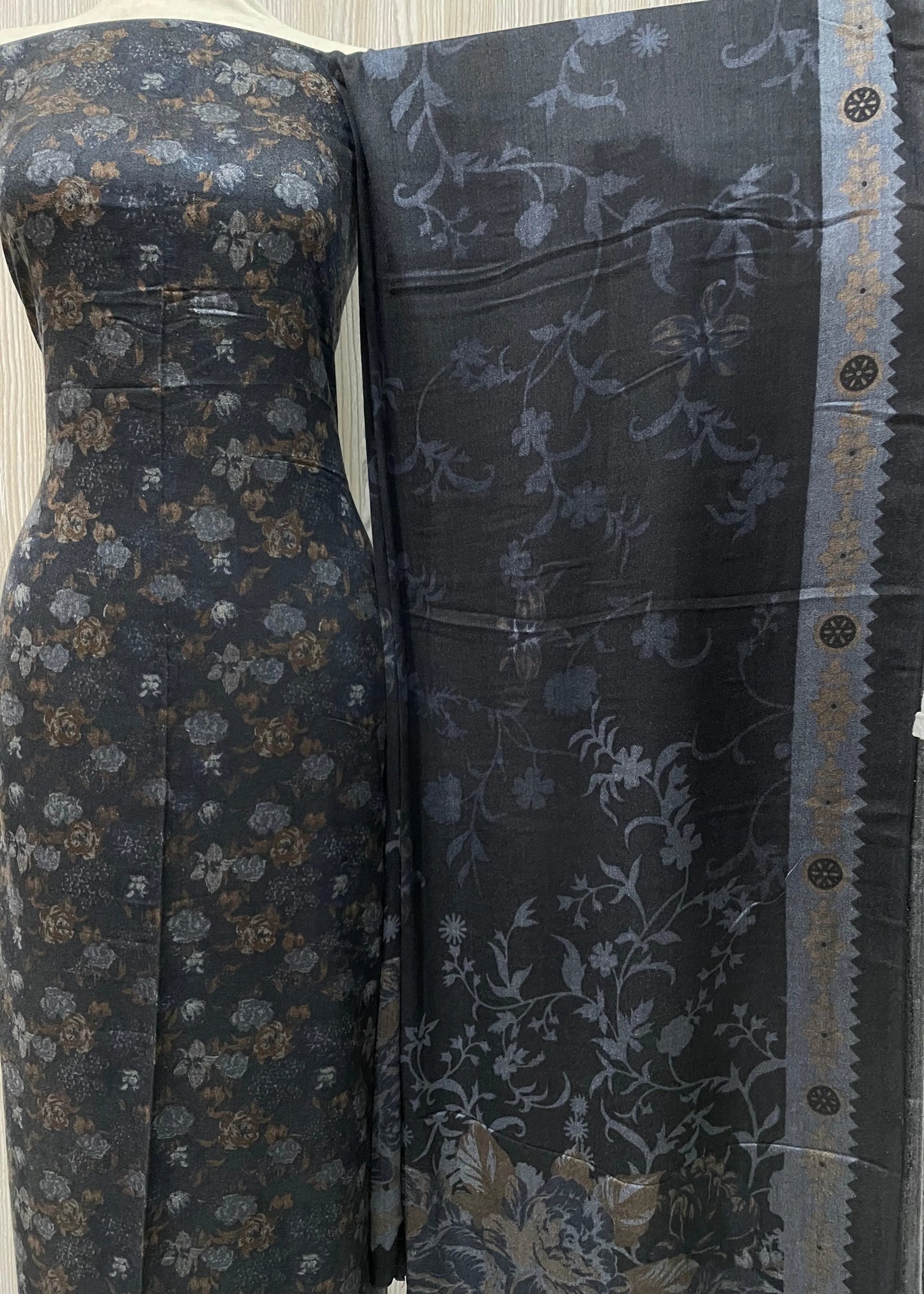 PERSIAN WOOL WINTER PRINTED 3PC SUIT (Block Color Nw)