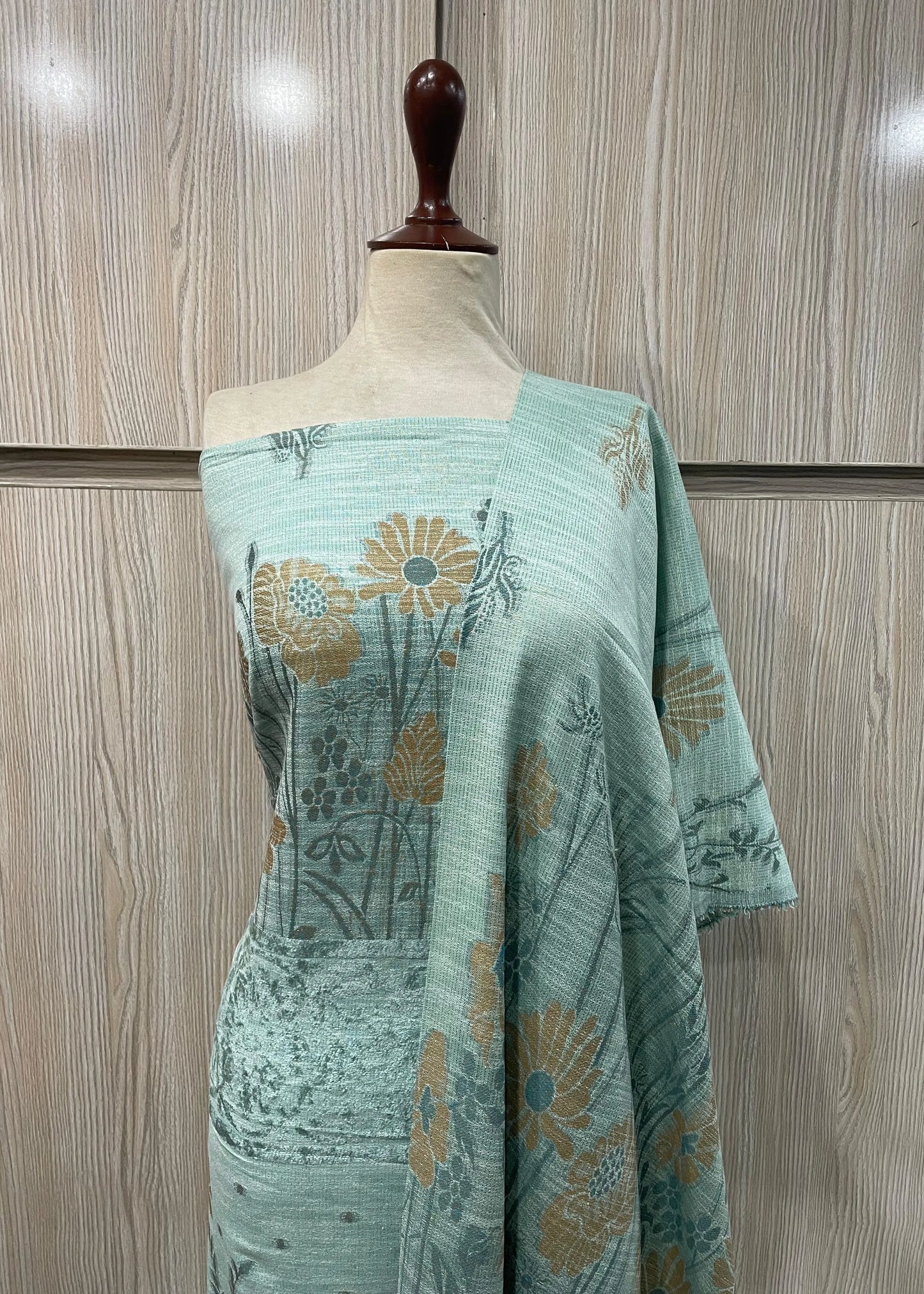 PERSIAN WOOL WINTER 3PC SUIT WITH PALACHI SHWAL (Ferozi)