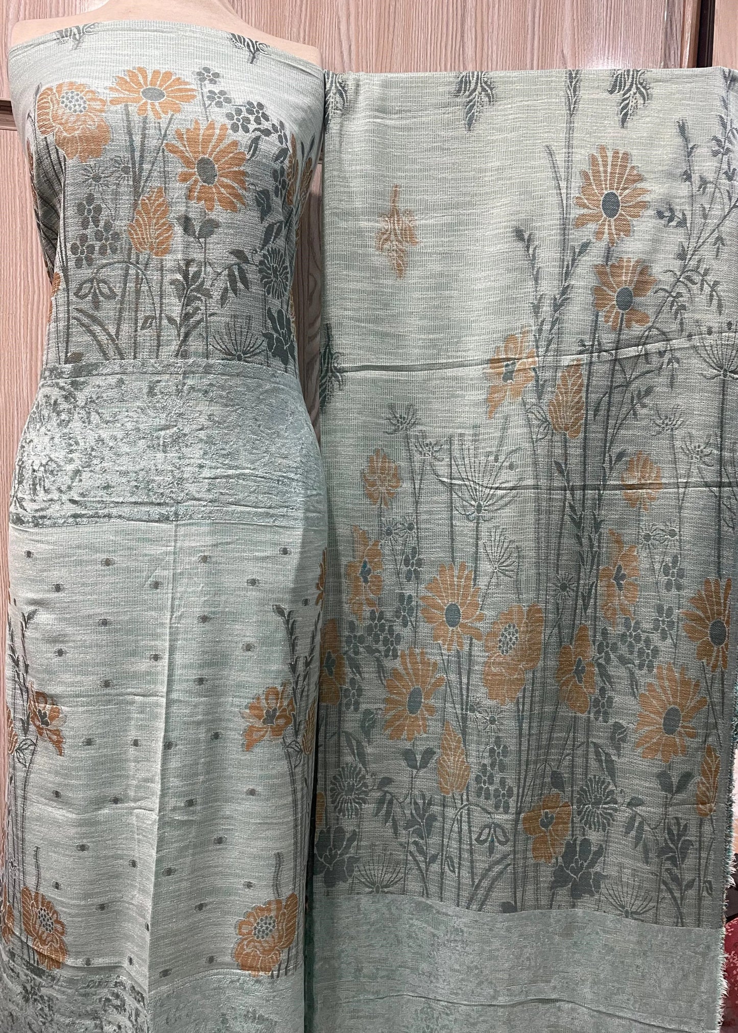 PERSIAN WOOL WINTER 3PC SUIT WITH PALACHI SHWAL (Ferozi)