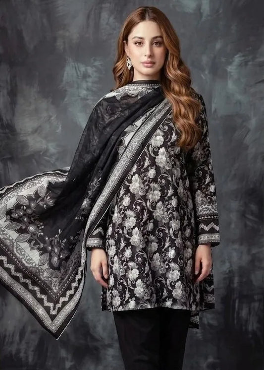 BLACK AND WHITE LAWN COLLECTION VOLUME 3 D-07