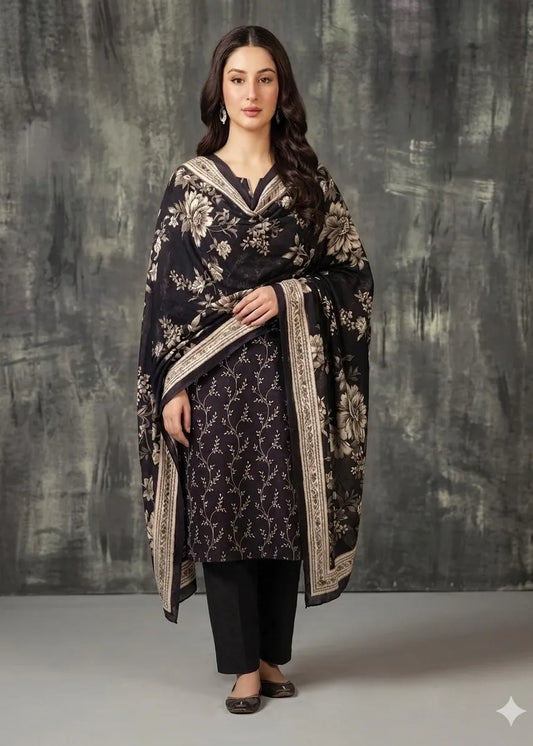 BLACK AND WHITE LAWN COLLECTION VOLUME 3 D-01