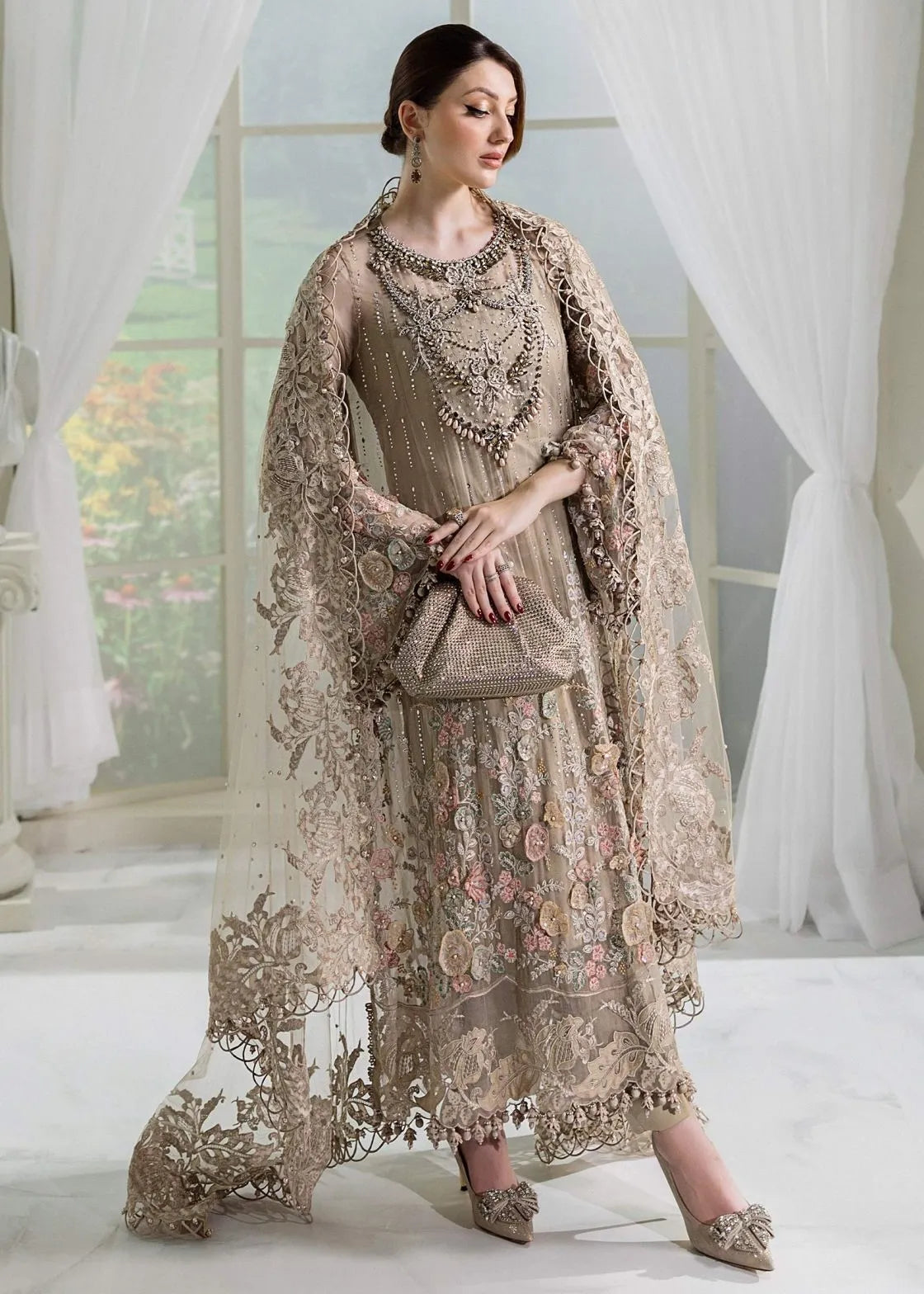 Maria b D-7 Chiffons (Ready to Wear Dupatta)