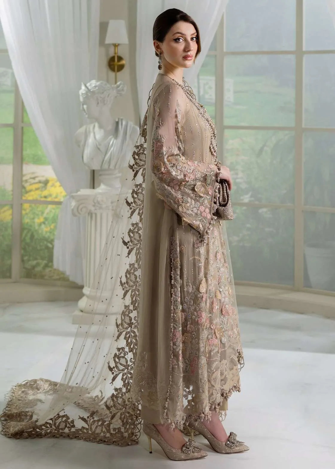 Maria b D-7 Chiffons (Ready to Wear Dupatta)