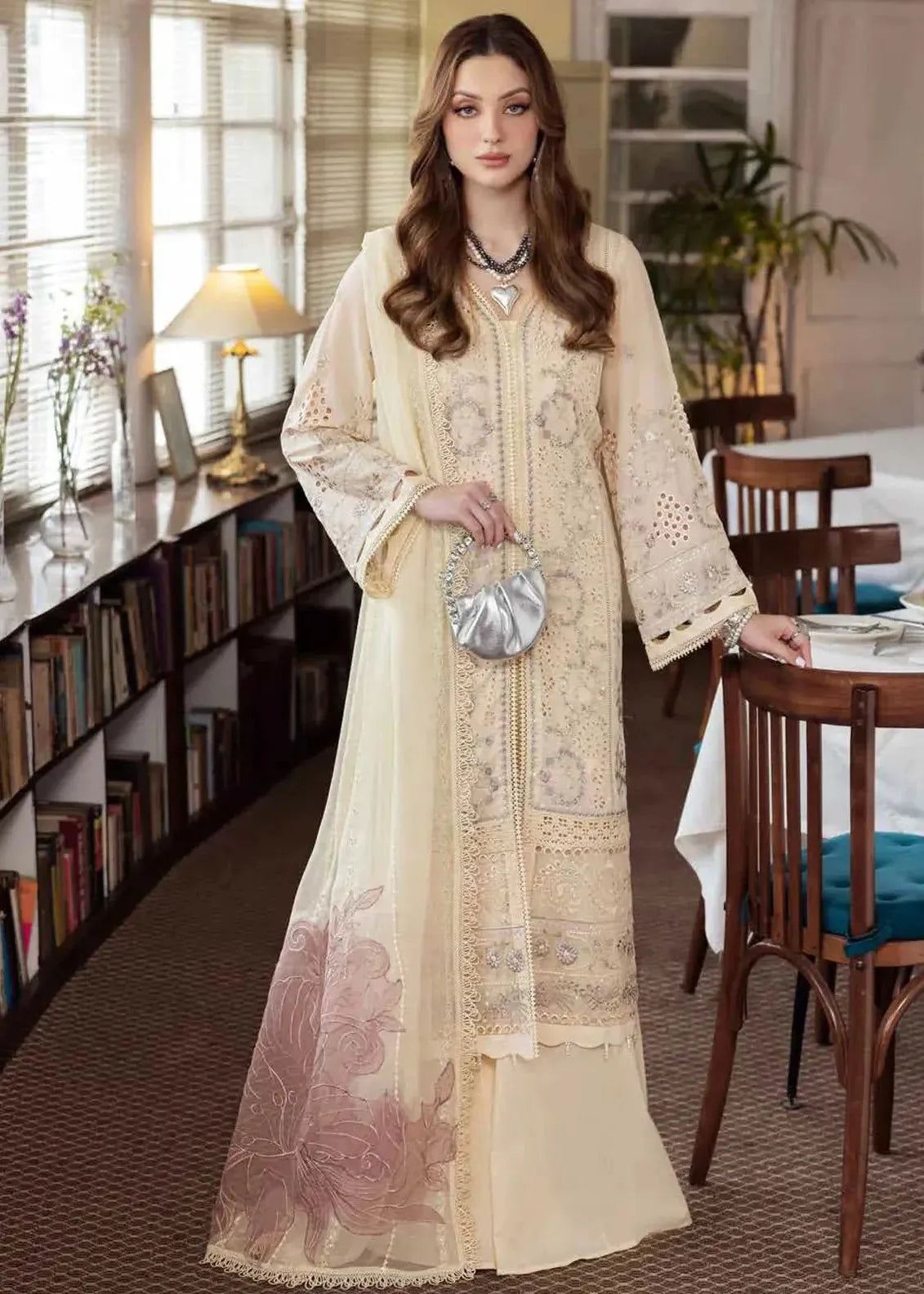 MADEMOISELLE BY NUREH EMBROIDERED SWISS VOIL SUIT UNSTITCHED 3 PIECE | ✅ 100% ORIGINAL